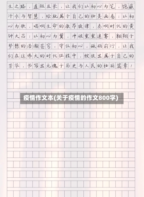 疫情作文本(关于疫情的作文800字)-第2张图片