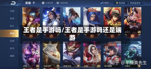 王者是手游吗/王者是手游吗还是端游