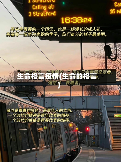 生命格言疫情(生命的格言)