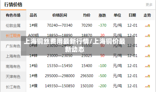 上海铜丝费用最新行情/上海铜价最新动态