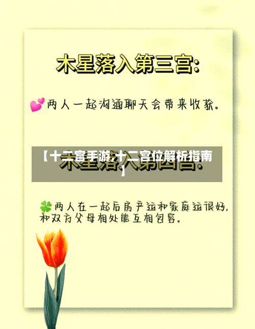 【十二宫手游,十二宫位解析指南】-第3张图片
