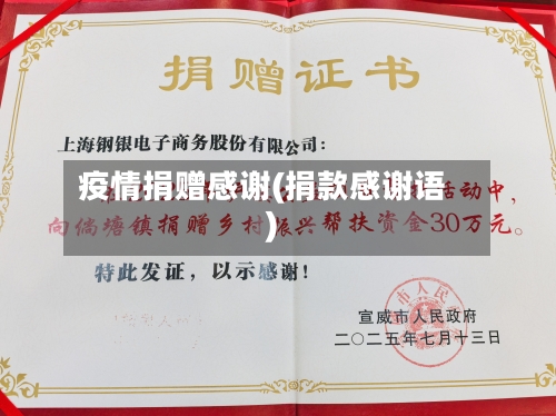 疫情捐赠感谢(捐款感谢语)