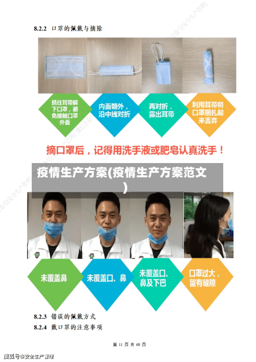 疫情生产方案(疫情生产方案范文)