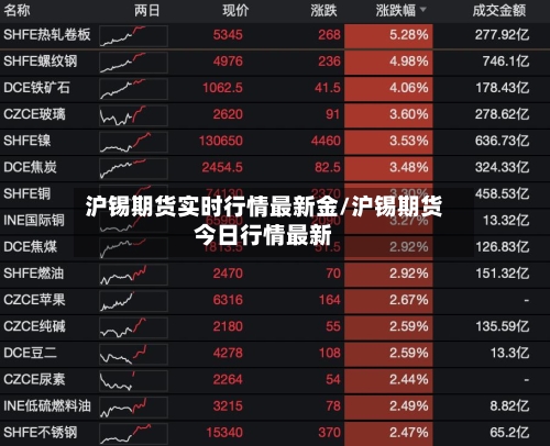 沪锡期货实时行情最新金/沪锡期货今日行情最新-第3张图片