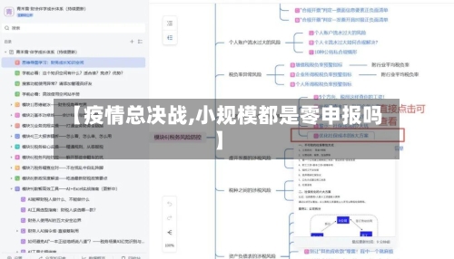 【疫情总决战,小规模都是零申报吗】