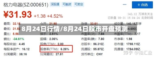 8月24日行情/8月24日股市开盘预测