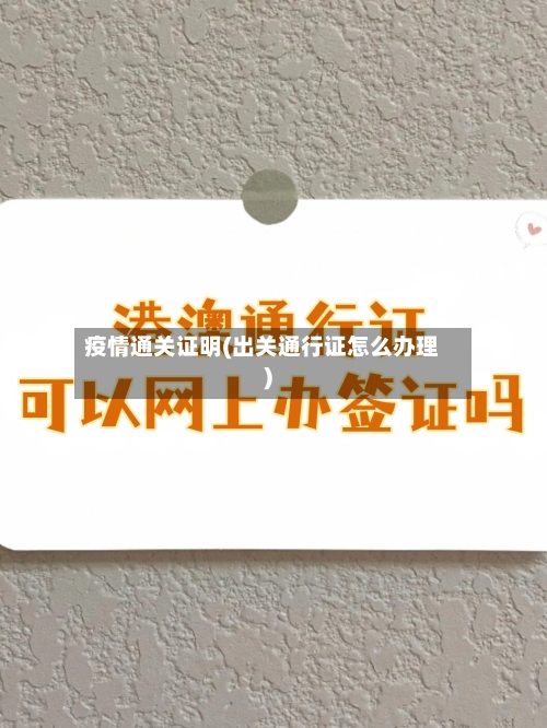 疫情通关证明(出关通行证怎么办理)-第3张图片