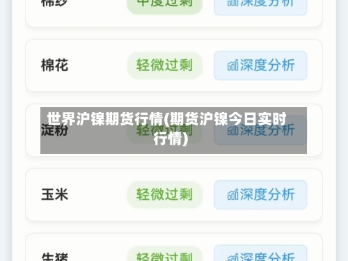 世界沪镍期货行情(期货沪镍今日实时行情)-第2张图片