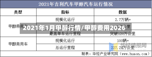 2021年1月甲醇行情/甲醇费用2026-第2张图片