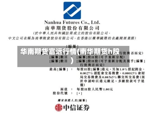 华南期货富远行情(南华期货h股)