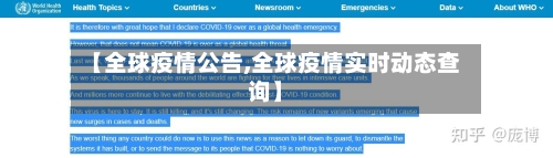 【全球疫情公告,全球疫情实时动态查询】