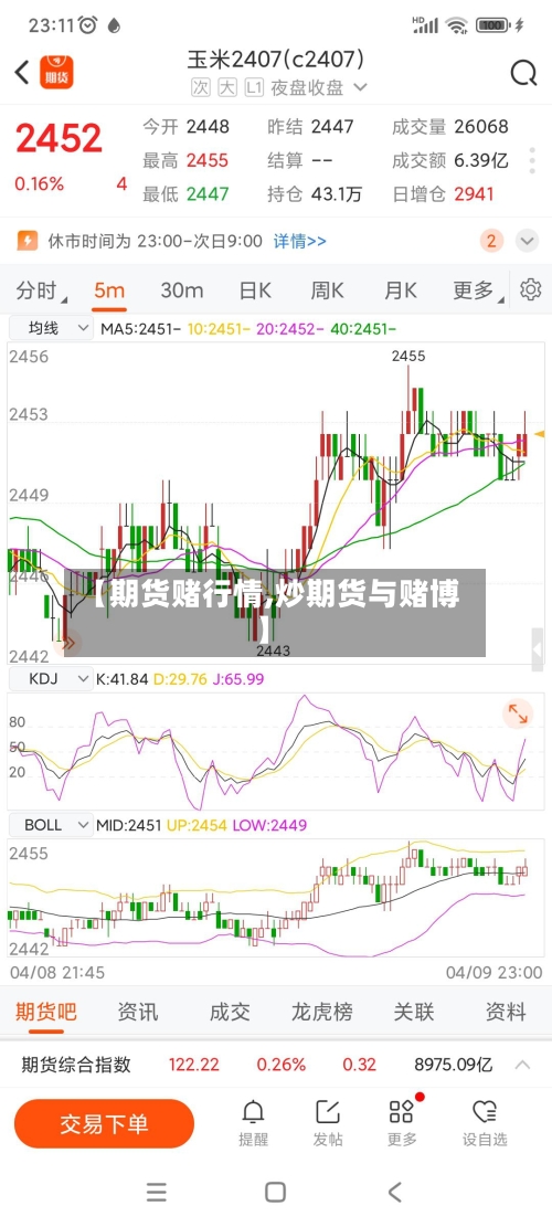 【期货赌行情,炒期货与赌博】