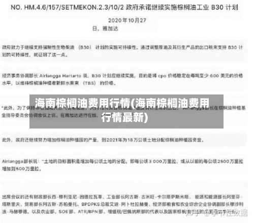 海南棕榈油费用行情(海南棕榈油费用行情最新)-第2张图片