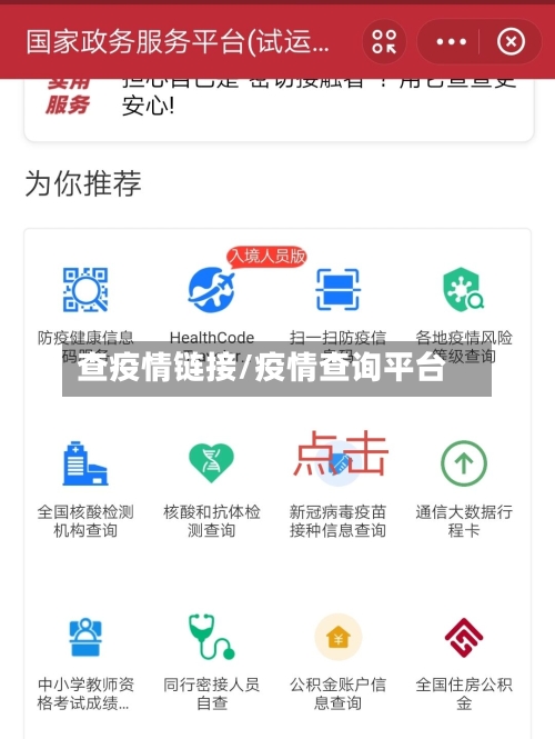 查疫情链接/疫情查询平台
