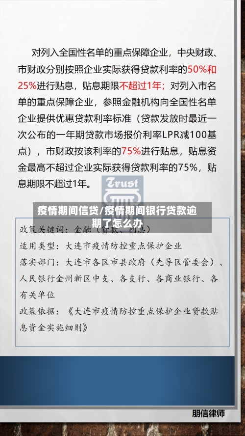 疫情期间信贷/疫情期间银行贷款逾期了怎么办-第3张图片