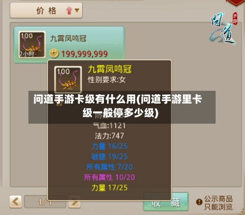 问道手游卡级有什么用(问道手游里卡级一般停多少级)-第3张图片