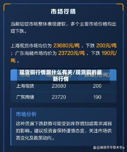 现货铜行情跟什么有关/现货铜的最新行情-第2张图片