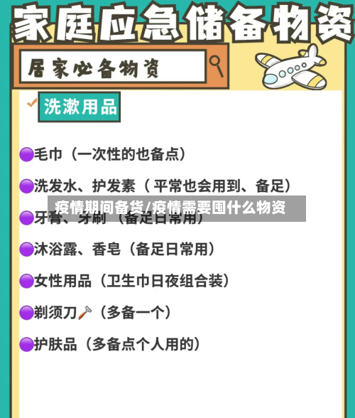 疫情期间备货/疫情需要囤什么物资