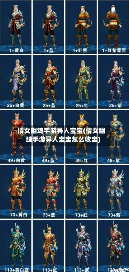 倩女幽魂手游异人宝宝(倩女幽魂手游异人宝宝怎么收宝)