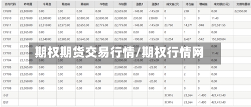 期权期货交易行情/期权行情网-第3张图片