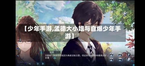 【少年手游,孟德大小姐与自爆少年手游】