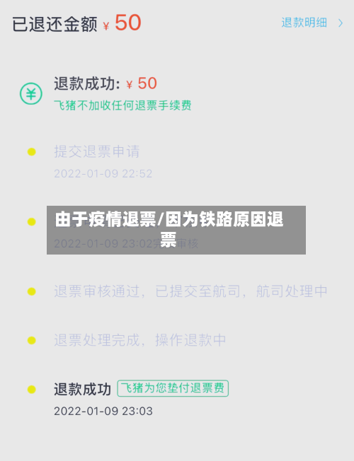 由于疫情退票/因为铁路原因退票-第3张图片