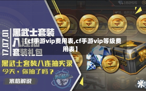 【cf手游vip费用表,cf手游vip等级费用表】