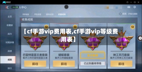 【cf手游vip费用表,cf手游vip等级费用表】-第2张图片
