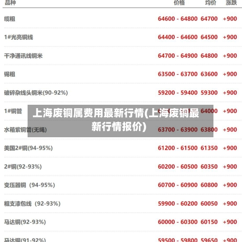 上海废铜属费用最新行情(上海废铜最新行情报价)-第2张图片
