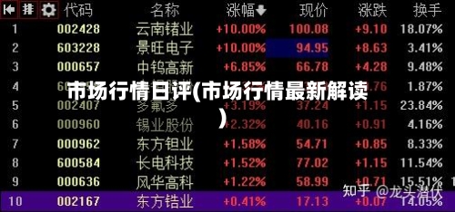 市场行情日评(市场行情最新解读)-第2张图片