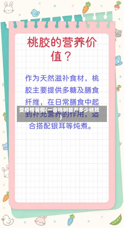 受疫情暑假(一亩桃树能产多少桃胶)-第2张图片