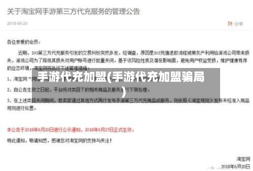 手游代充加盟(手游代充加盟骗局)-第2张图片