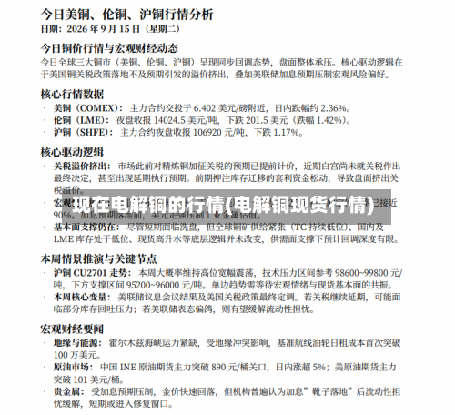现在电解铜的行情(电解铜现货行情)-第2张图片