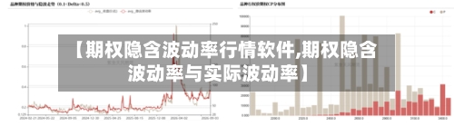 【期权隐含波动率行情软件,期权隐含波动率与实际波动率】-第2张图片