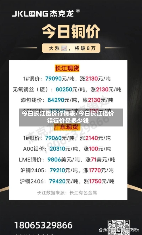 今日长江铝价行情表/今日长江铝价铝锭价是多少钱