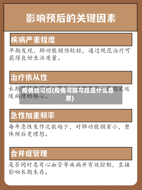 疫情始可控(疫情可防可控是什么意思)