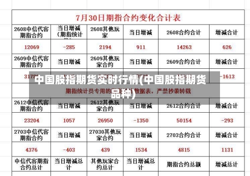 中国股指期货实时行情(中国股指期货品种)-第2张图片
