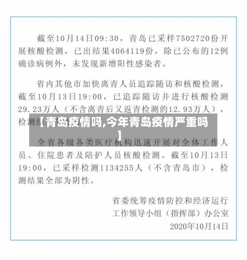 【青岛疫情吗,今年青岛疫情严重吗】-第2张图片