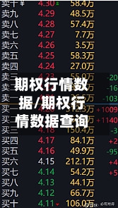 期权行情数据/期权行情数据查询-第2张图片