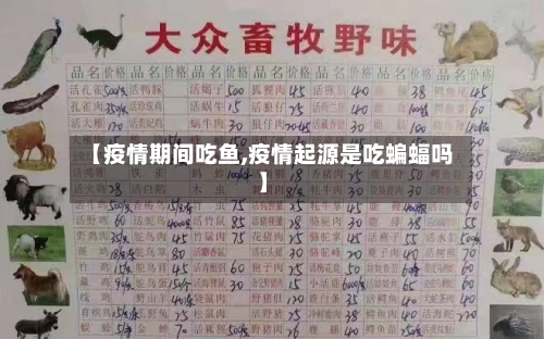 【疫情期间吃鱼,疫情起源是吃蝙蝠吗】
