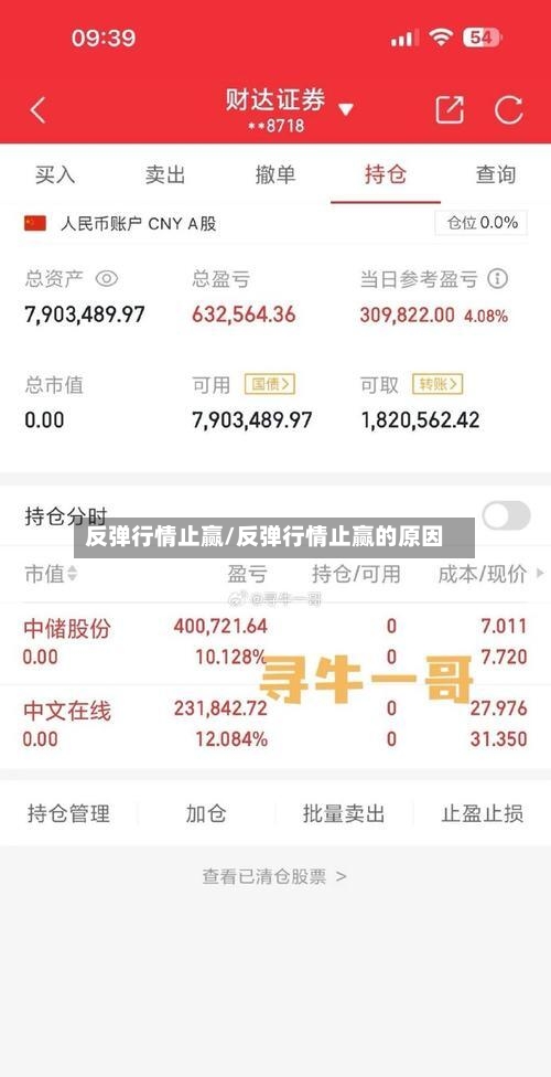 反弹行情止赢/反弹行情止赢的原因
