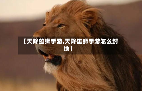 【天降雄狮手游,天降雄狮手游怎么封地】