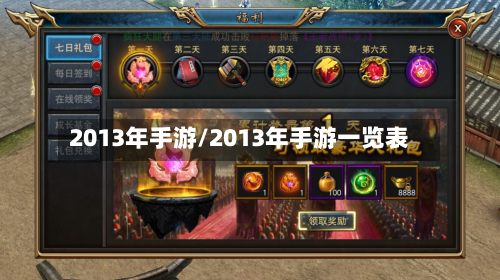 2013年手游/2013年手游一览表-第3张图片