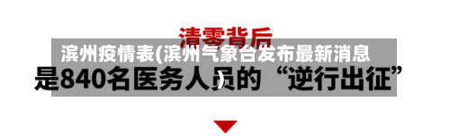 滨州疫情表(滨州气象台发布最新消息)