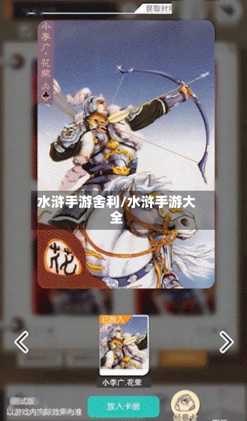 水浒手游舍利/水浒手游大全