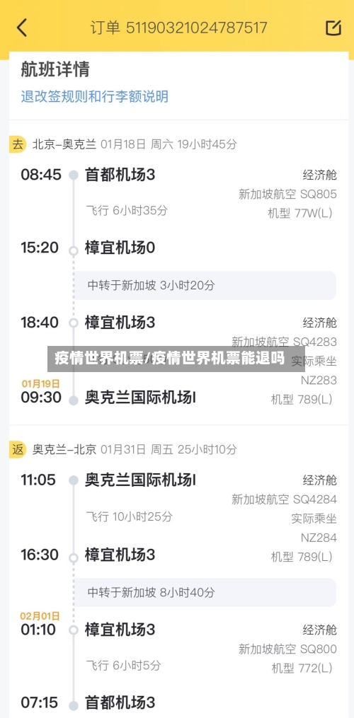 疫情世界机票/疫情世界机票能退吗-第3张图片