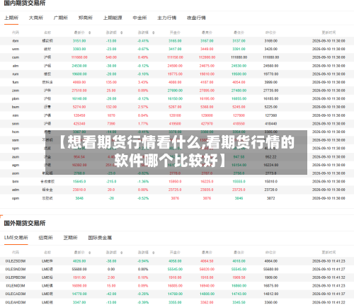 【想看期货行情看什么,看期货行情的软件哪个比较好】-第3张图片