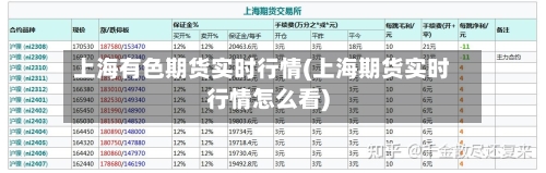 上海有色期货实时行情(上海期货实时行情怎么看)-第3张图片
