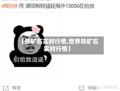 【铁矿石实时行情,世界铁矿石实时行情】