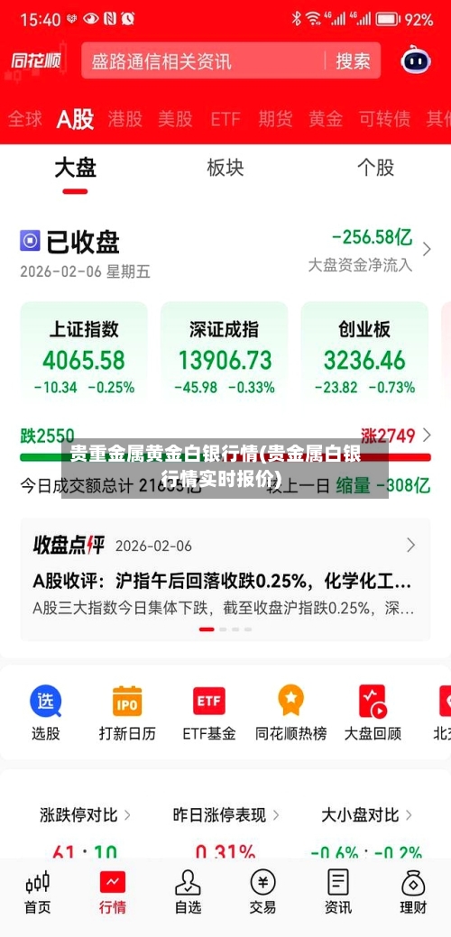 贵重金属黄金白银行情(贵金属白银行情实时报价)